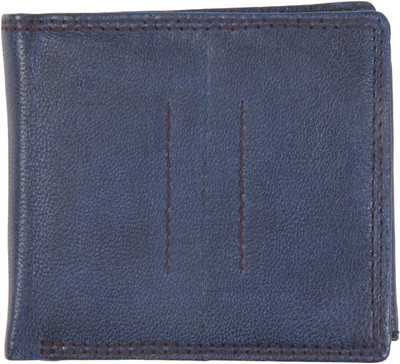 

Tee Ess Men Casual Blue Genuine Leather Wallet(9 Card Slots), Antique blue