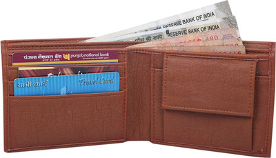 

Chardlie Men Casual Tan Genuine Leather Wallet(3 Card Slots)