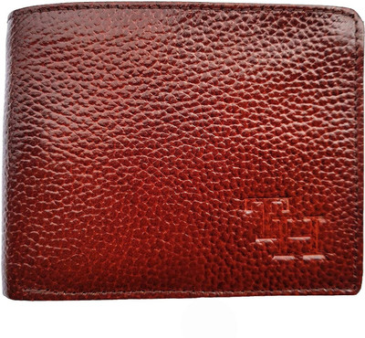 

TannedHides Men Casual Maroon Genuine Leather Wallet(6 Card Slots), Tan