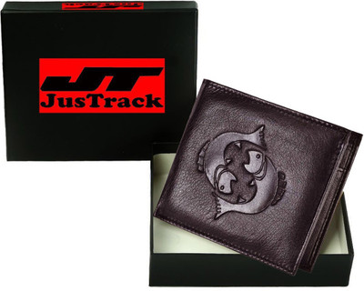 

Justrack Men Brown Genuine Leather Wallet(1 Card Slot)
