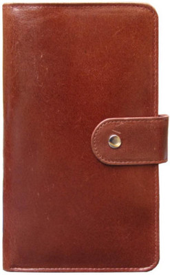 

ABYS Women Brown Genuine Leather Wrist Wallet(8 Card Slots)