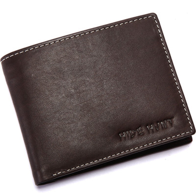 

Hide Hunt Men Casual Brown Genuine Leather Wallet(7 Card Slots)