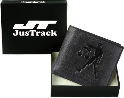 

JusTrack Men Casual Black Genuine Leather Wallet(1 Card Slot)