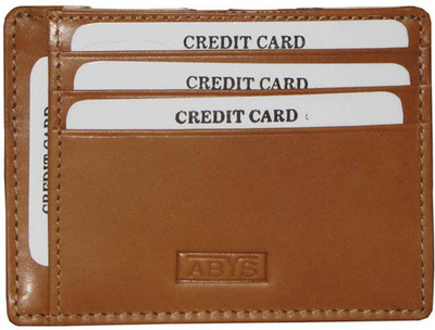 

ABYS Men Casual Tan Genuine Leather Card Holder(6 Card Slots)