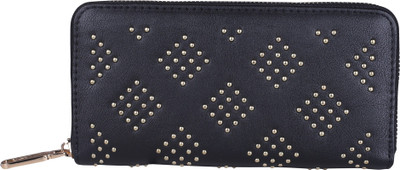 

ELLE Women Trendy Black Artificial Leather Wallet(8 Card Slots)