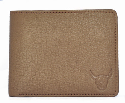 

SOFTBULL Men Casual Brown Genuine Leather Wallet(7 Card Slots), Brown beige