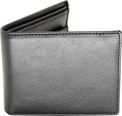 

Eyeslanguage Men Formal Black Genuine Leather Wallet(6 Card Slots)