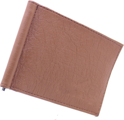 

MS Men Formal Brown Artificial Leather Money Clip(6 Card Slots)