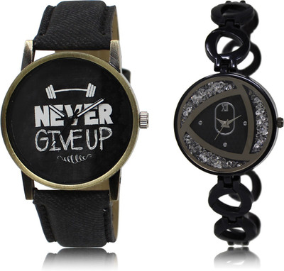 

The Shopoholic Stylist Designer Combo Pack 2 Black Dial Analog Watch For Boys And Girls Watches New Watch - For Men & Women