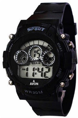 

Talgo New Arrival Festive Season Special Digital Round Black Dial Sport Style Trendy Black Rubber Strap DIgital System Watch - For Boys