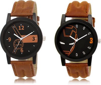 

The Shopoholic Best Combo Pack Black And Brown Dial Analog Watch For Boys Watch For Men Leather Watch - For Men