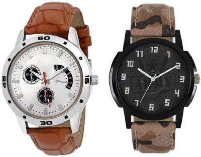 

Glamexy new look Luxurious Combo Designer Leather Watch - For Men