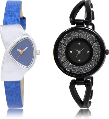 

The Shopoholic New Stylist Latest Blue And Black Dial Analog Watch For Girls Girl Watches Stylish Watch - For Women