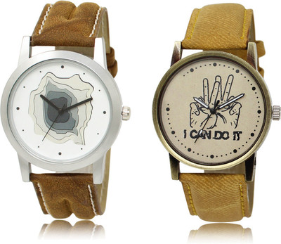 

The Shopoholic New Stylist Latest White And Brown Dial Analog Watch For Boys Boy Watches Stylish Watch - For Men