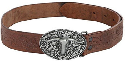 

SRI Men Brown Genuine Leather Belt