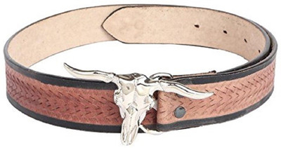 

SRI Men Brown Genuine Leather Belt