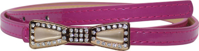 

Forty Hands Women Casual Pink Artificial Leather Belt