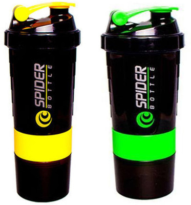

Spider Combo 500 Shaker(Pack of 2, Yellow, Green), Yellow and green