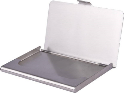 

TITOS stainless steel card holder 10 Card Holder(Set of 1, Silver)
