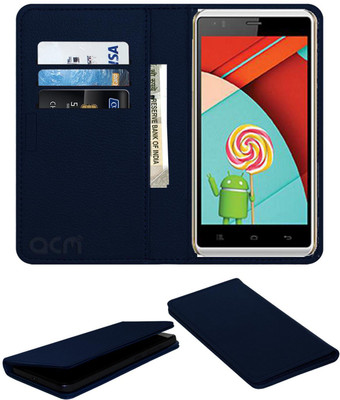 ACM Flip Cover for Celkon Millennia Q58 Xplore(Blue, Cases with Holder, Pack of: 1)