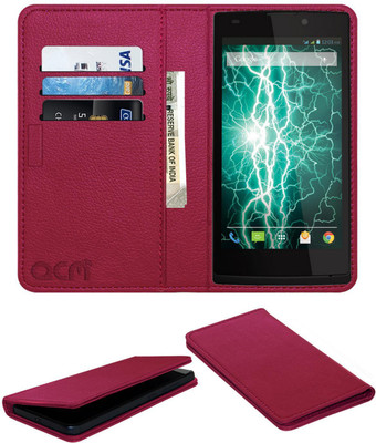 ACM Flip Cover for Lava Iris Fuel 60(Pink, Cases with Holder, Pack of: 1)