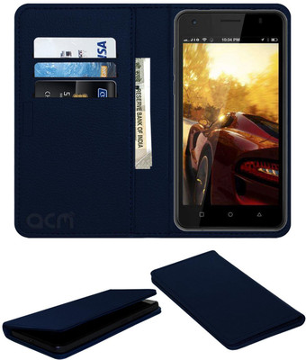 ACM Flip Cover for Ivoomi Me 5 Iv 505(Blue, Cases with Holder, Pack of: 1)