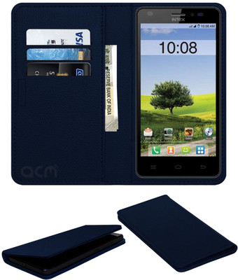 ACM Flip Cover for Intex Aqua Life II(Blue, Cases with Holder, Pack of: 1)