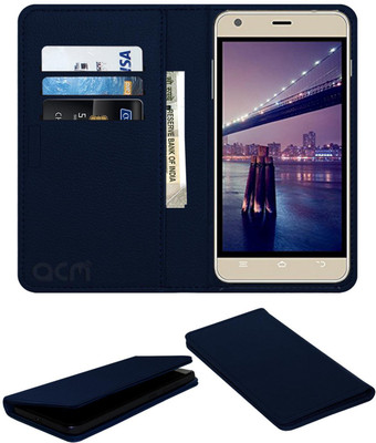 ACM Flip Cover for Intex Aqua Life 3(Blue, Cases with Holder, Pack of: 1)