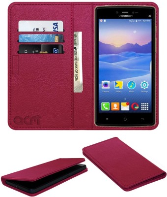 ACM Flip Cover for Videocon Ultra 30(Pink, Cases with Holder, Pack of: 1)