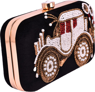 

Himalaya Handicraft Party Black Clutch