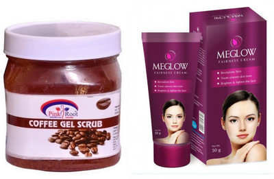 

Pink Root COFFEE SCRUB 500ML WITH MEGLOW WOMEN FAIRNESS CREAM(Set of 2)