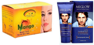 

Pink Root MANGO BLEACH 250G WITH MEGLOW MEN FAIRNESS CREAM (SPF-15)(Set of 2)