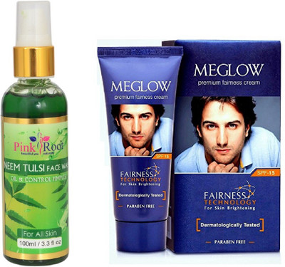 

Pink Root NEEM FACE WASH 100ML WITH MEGLOW MEN FAIRNESS CREAM (SPF-15)(Set of 2)