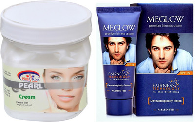 

Pink Root PEARL CREAM 500ML WITH MEGLOW MEN FAIRNESS CREAM (SPF-15)(Set of 2)