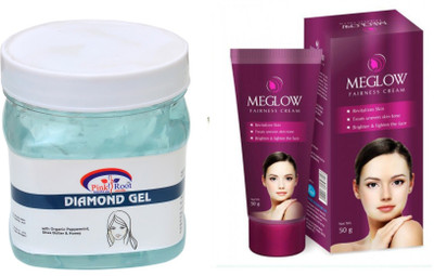 

Pink Root DIAMOND GEL 500ML WITH MEGLOW WOMEN FAIRNESS CREAM(Set of 2)