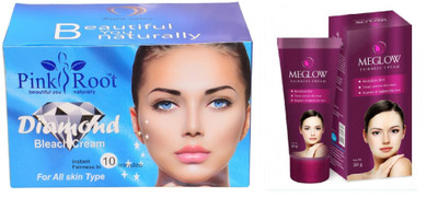 

Pink Root DIAMOND BLEACH 250G WITH MEGLOW WOMEN FAIRNESS CREAM(Set of 2)