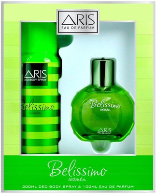 

Aris BELISSIMO WOMEN EAU DE PARFUM 100ML + BELISSIMO WOMEN DEODORANT BODY SPRAY 200ML(Set of 1)