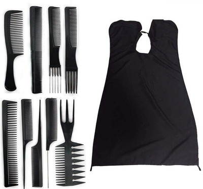 EKAN hair cutting sheet salon with comb set(Set of 10)