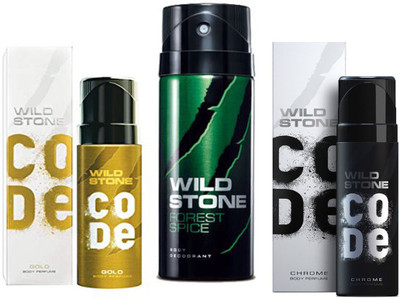 

Wild Stone CODE GOLD DEODORANT 120 ML+FOREST SPICE DEODORANT Deodorant Spray - For Men(120 ml, Pack of 2)