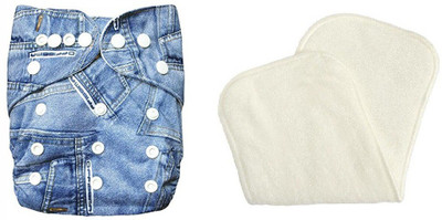 

Triple B New Adjustable Reusable Baby Washable Cloth Diaper Paints for kids - New Born (Pack Of-1) - Denim print - L