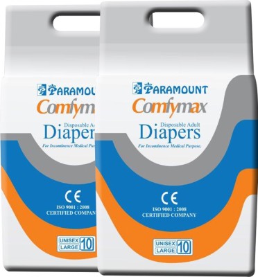 

PARAMOUNT COMFYMAX Premium Quality Adult Diapers - L(20 Pieces)