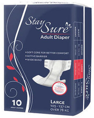 

Staysure Adult Diaper L - 10pcs Adult Diapers - L(10 Pieces)
