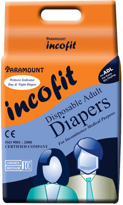 

PARAMOUNT incofit Premium Adult Diapers Medium, Pack of 10 Adult Diapers - M(10 Pieces)