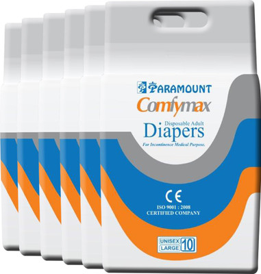 

PARAMOUNT COMFYMAX Premium Quality Adult Diapers - L(60 Pieces)