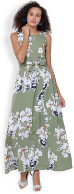 Tokyo Talkies Women Maxi Green Midi/Calf Length Dress