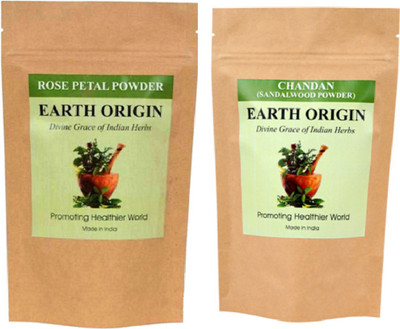 

Earth Origin Rose Petal Powder & Sandal Powder (Combo) 100 gm Each(200 g)