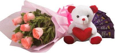 

Ferns N Petals Flowers n Soft toy Combo(200 g)