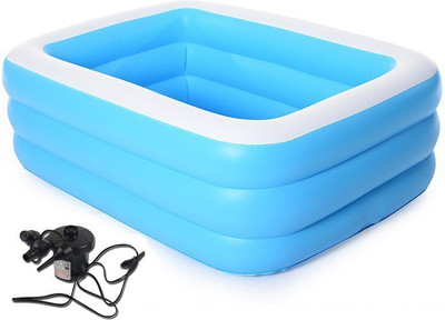 

Cho Cho Inflatable Swimming Bath Tub For Kids & Adults (SPA) BPA-FREE ( 3.6 feet ) with Pump Inflatable Pool(sky blue)