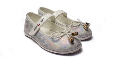 

Miss & Chief Girls Velcro Mary Janes(White