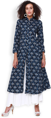 Vishudh Women Printed Anarkali Kurta(Multicolor)
